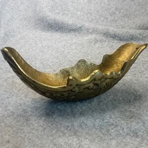 Vintage Brass Sleigh Replacement Part Ornate Victorian Preppy Gorpcore